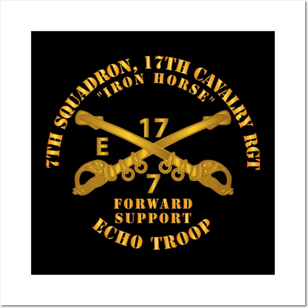 7th Sqn 17th Cav Regt - Echo Trp - Iron Horse Wall Art by twix123844